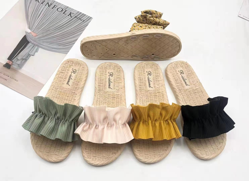 Delicate Fabric Decoration Slipper(TNDL10005)