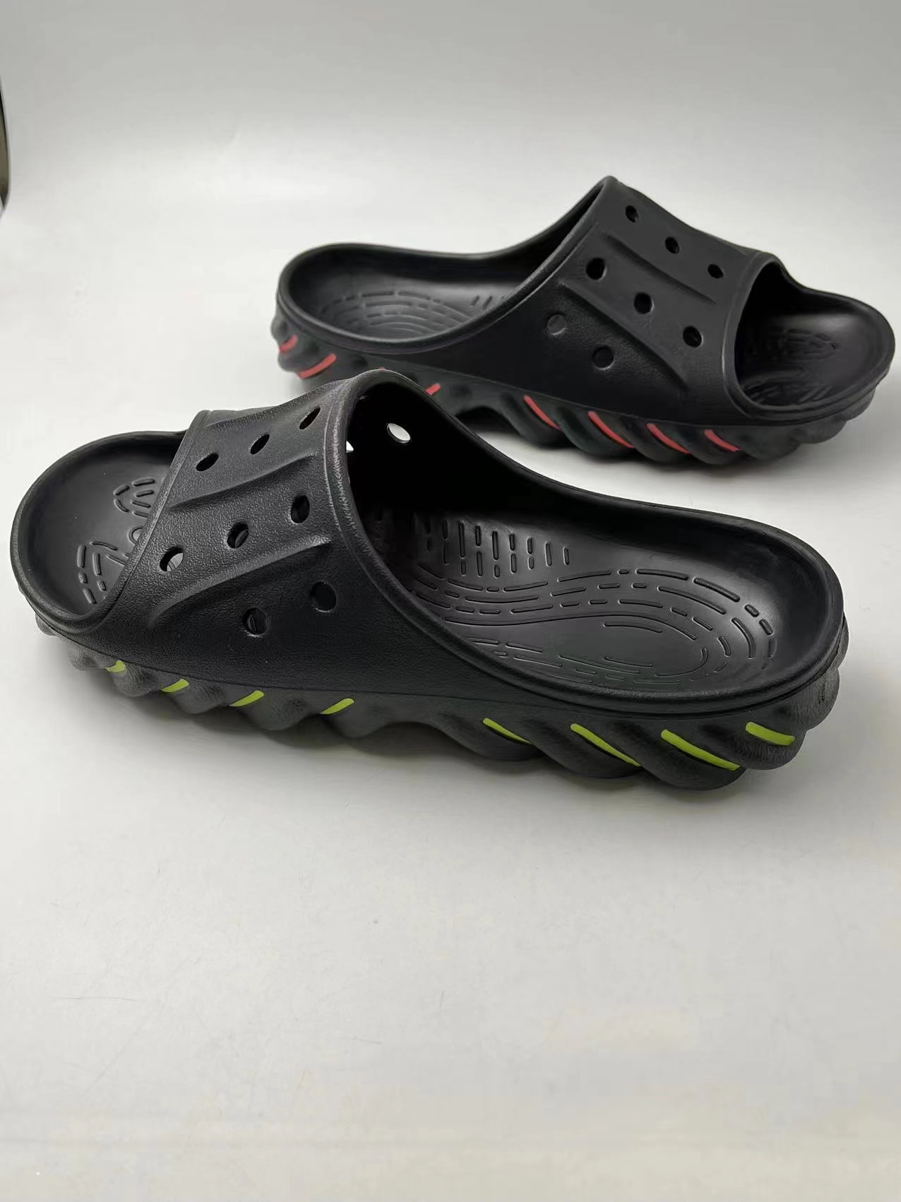 Custom Men Black Slipper Shoes Beach Light Weight Footwear Fashion EVA Slippers