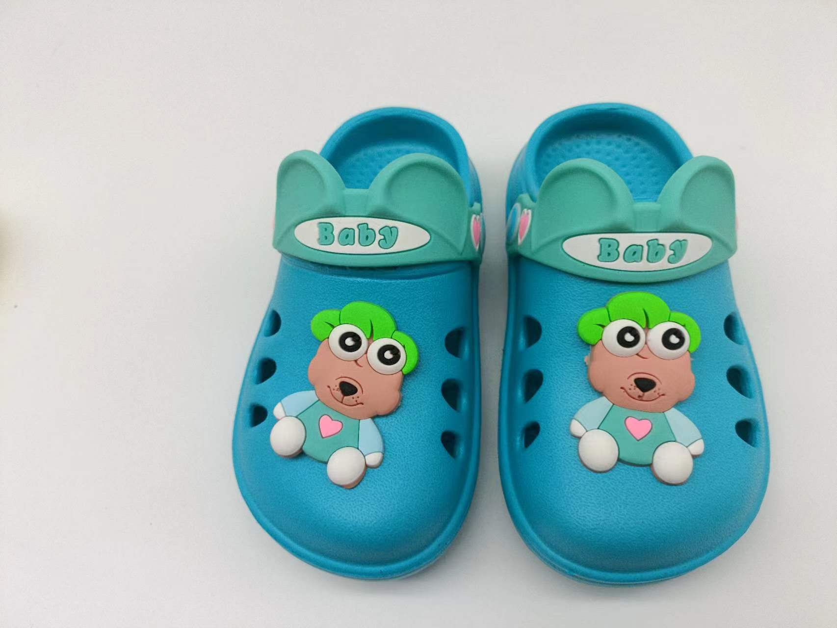 Summer Beach Cartoon Hole Shoes Toddler Anti-Slippery Soft Sole EVA Clogs For Kids 