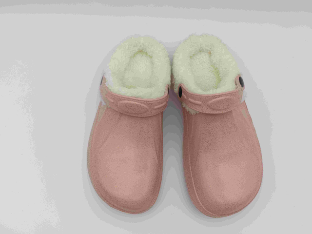 Customized Fashion Solid Color EVA Garden Clogs Shoes with Plush Lining 