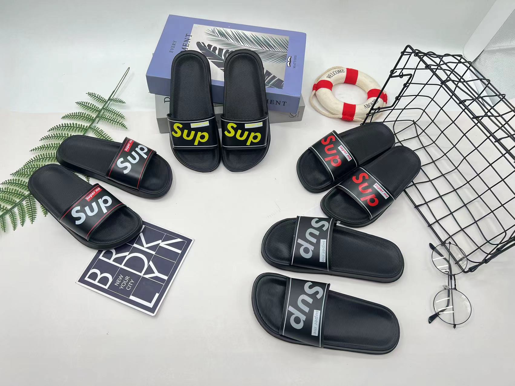 Summer Comfortable Kids Slippers Non-Slip PVC Plastic Bathroom Home Slipper