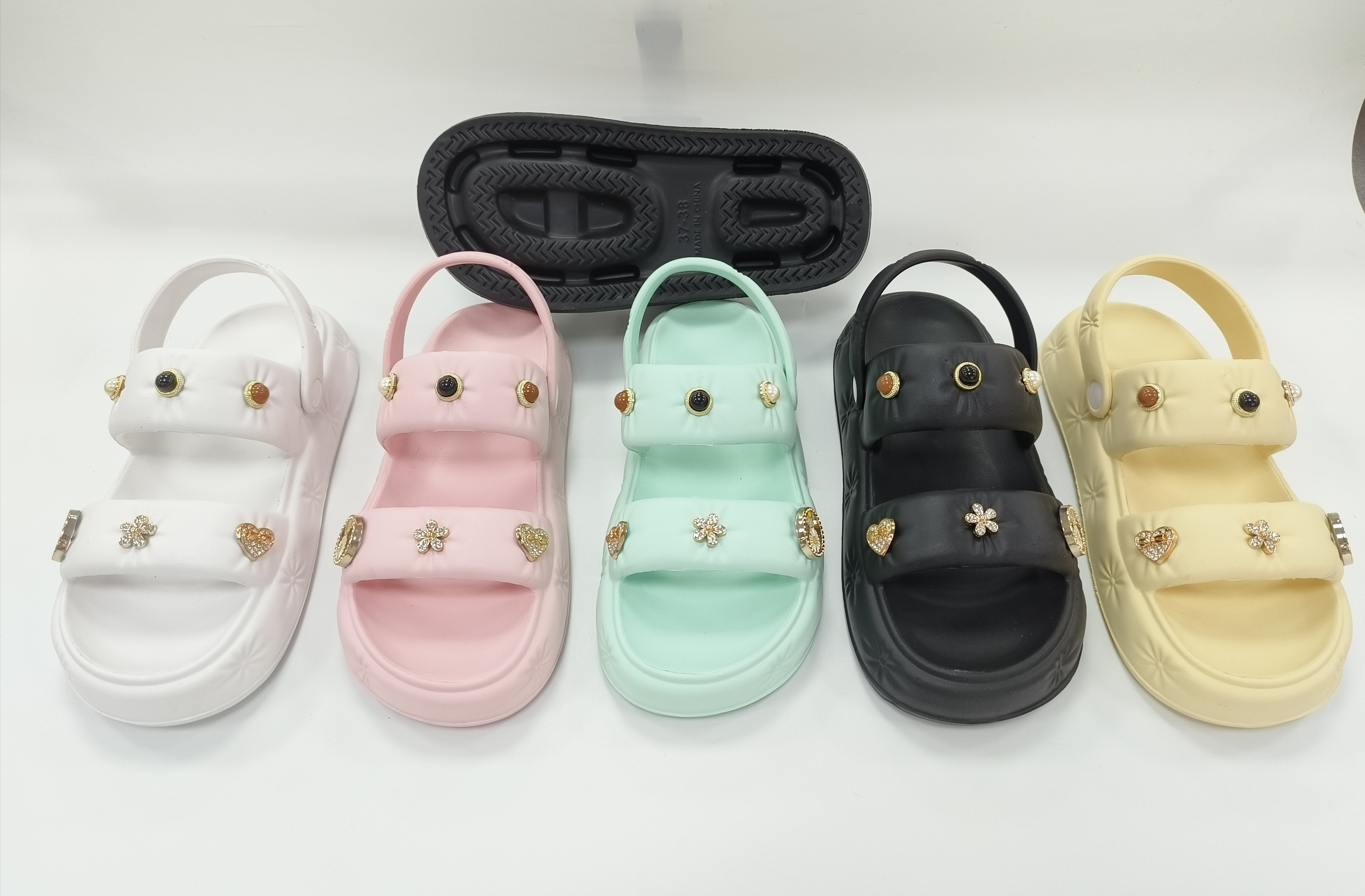 Customized Summer Anti Slip Walking Slippers Shoes EVA Summer Lady Sandals