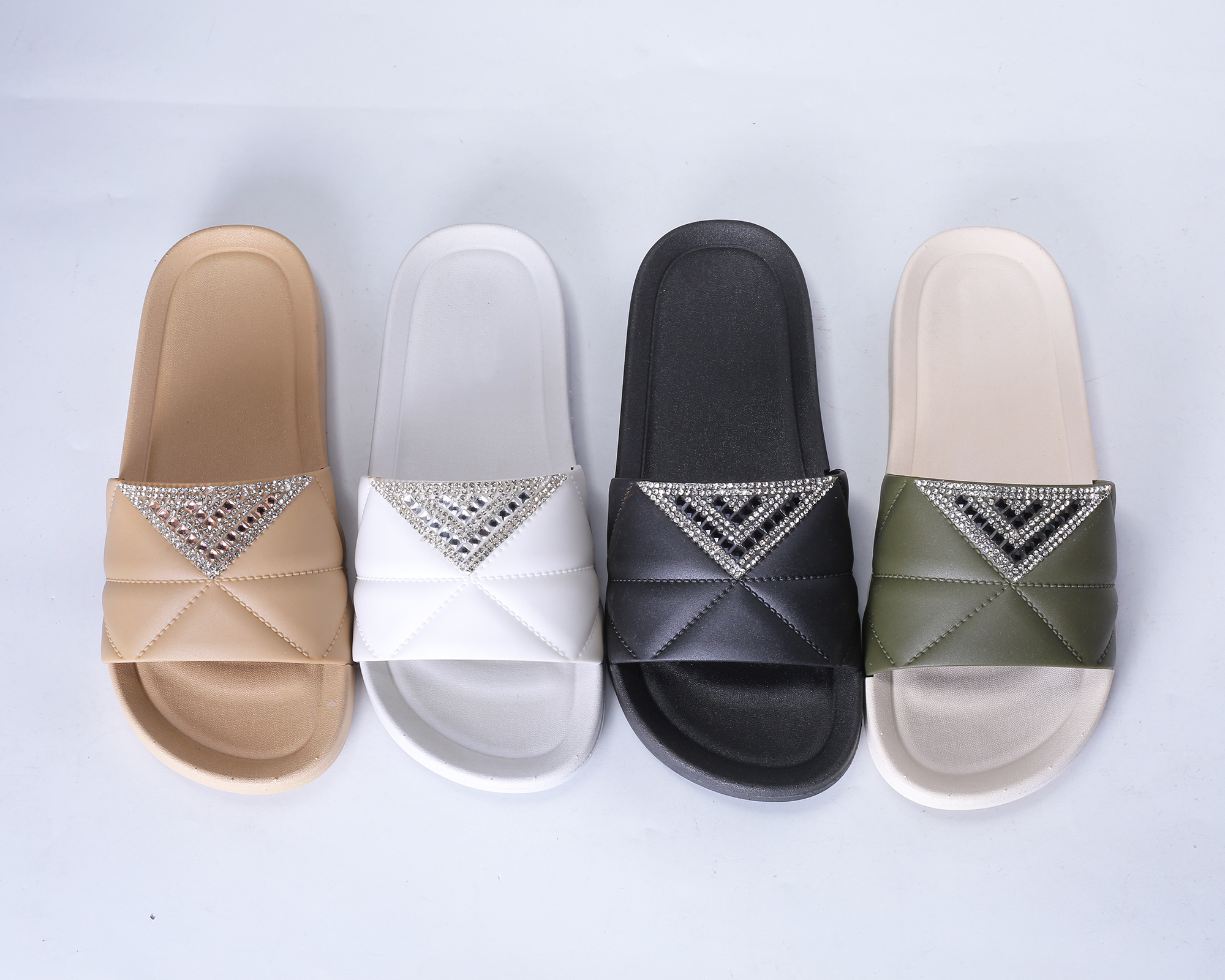  OEM Ladies Fashion Casual PVC Flat Slippers for Women