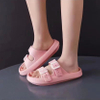 Anti-slip Women Men Sandals Summer Soft Thick Sole Pure Color Outdoor EVA Slippers