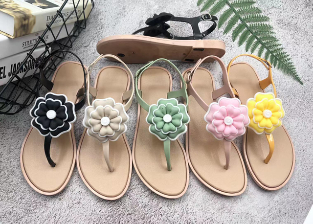  Fashion Design Delicate Decoration Lady′s PVC Sandals(TNDL50011)