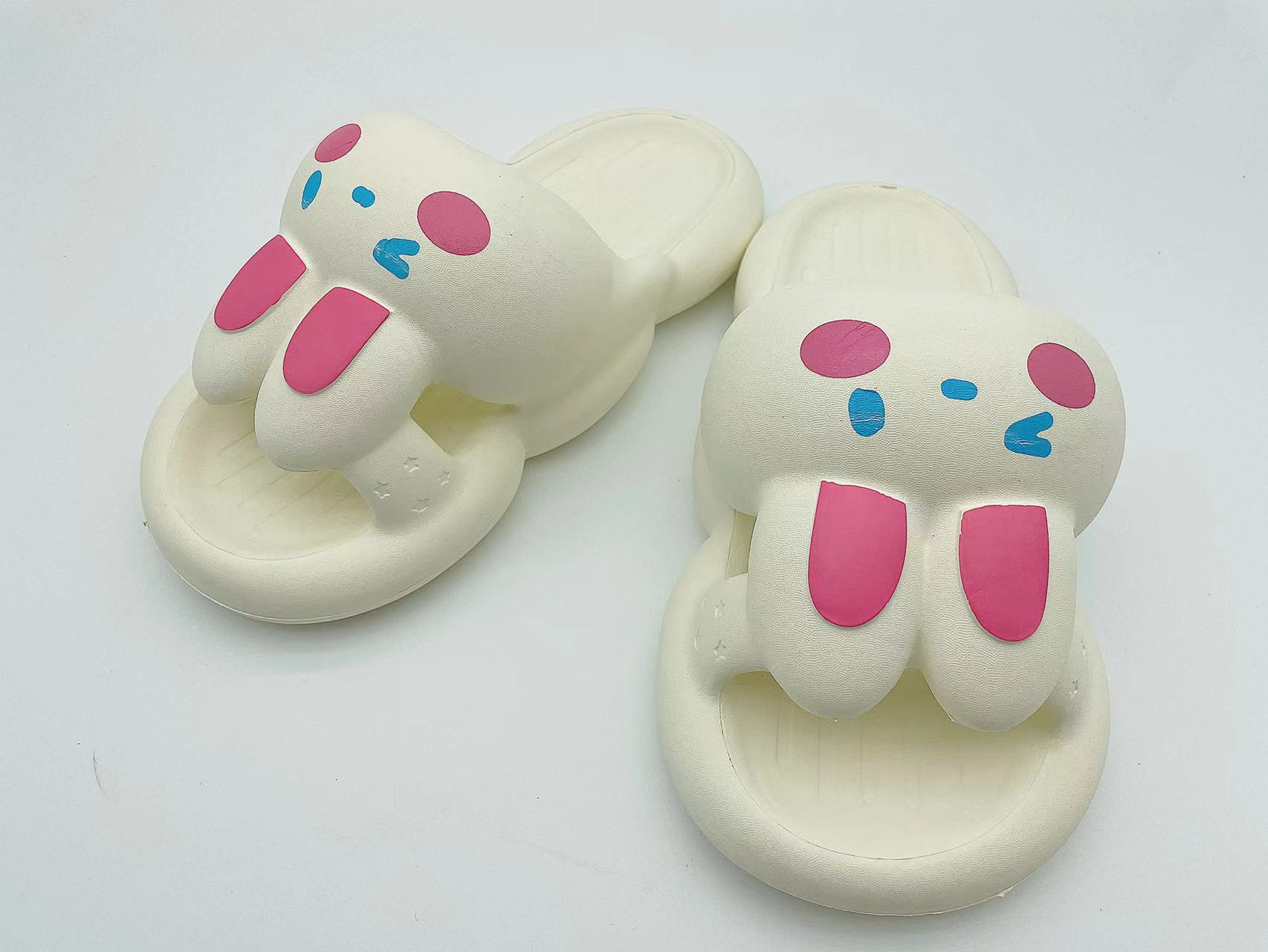 OEM EVA Breathable Anti Slip Slipper Shoes Lovely Lady Rabbit Slippers