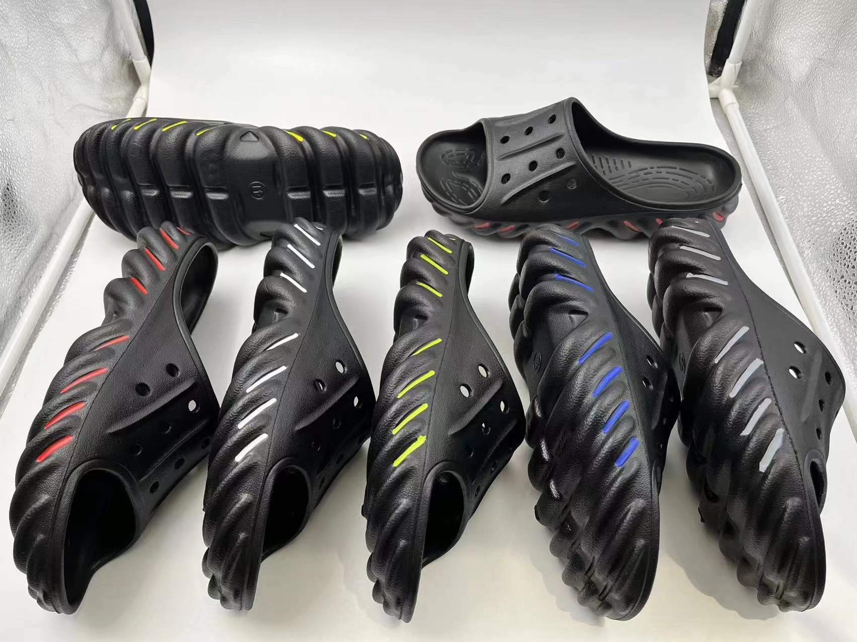 Custom Men Black Slipper Shoes Beach Light Weight Footwear Fashion EVA Slippers