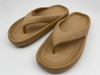 Non-slip thick bottom EVA high elastic rubber plastic beach slippers women's solid color flip flops