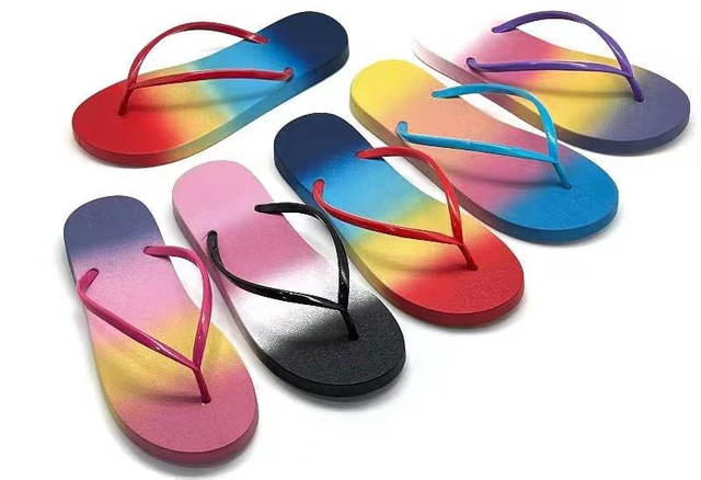 Beach Beautiful Rainbow Color Ladies Casual Women Flip Flops Slippers