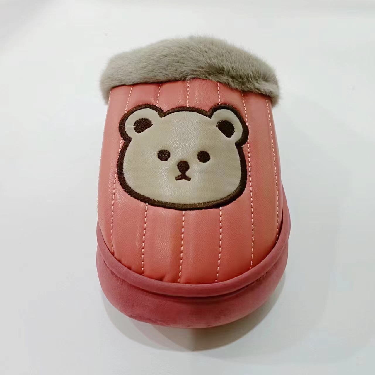 Winter Warm Women's Casual Bear Pattern Cotton Waterproof Indoor Slippers