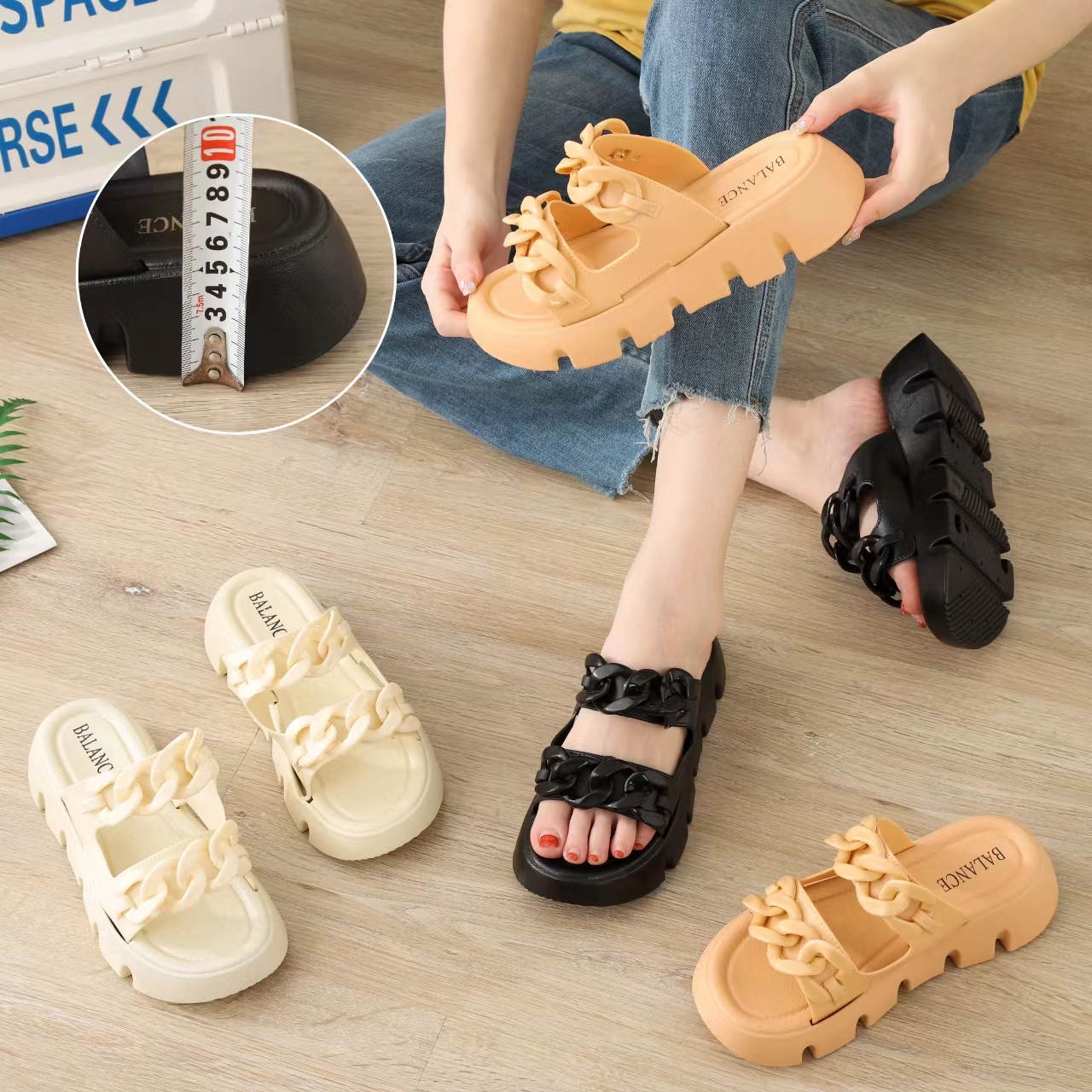 Customized Footwear Ladies Casual Fashion Outdoor Summer Flat Sandals Shoes