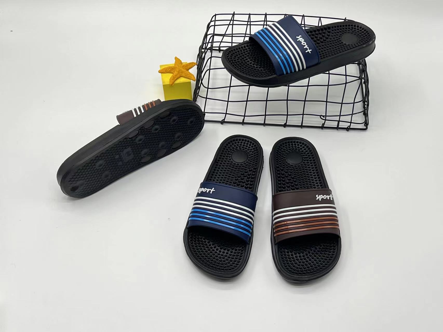 Customized PVC Upper EVA Outsole Casual Slippers for Men