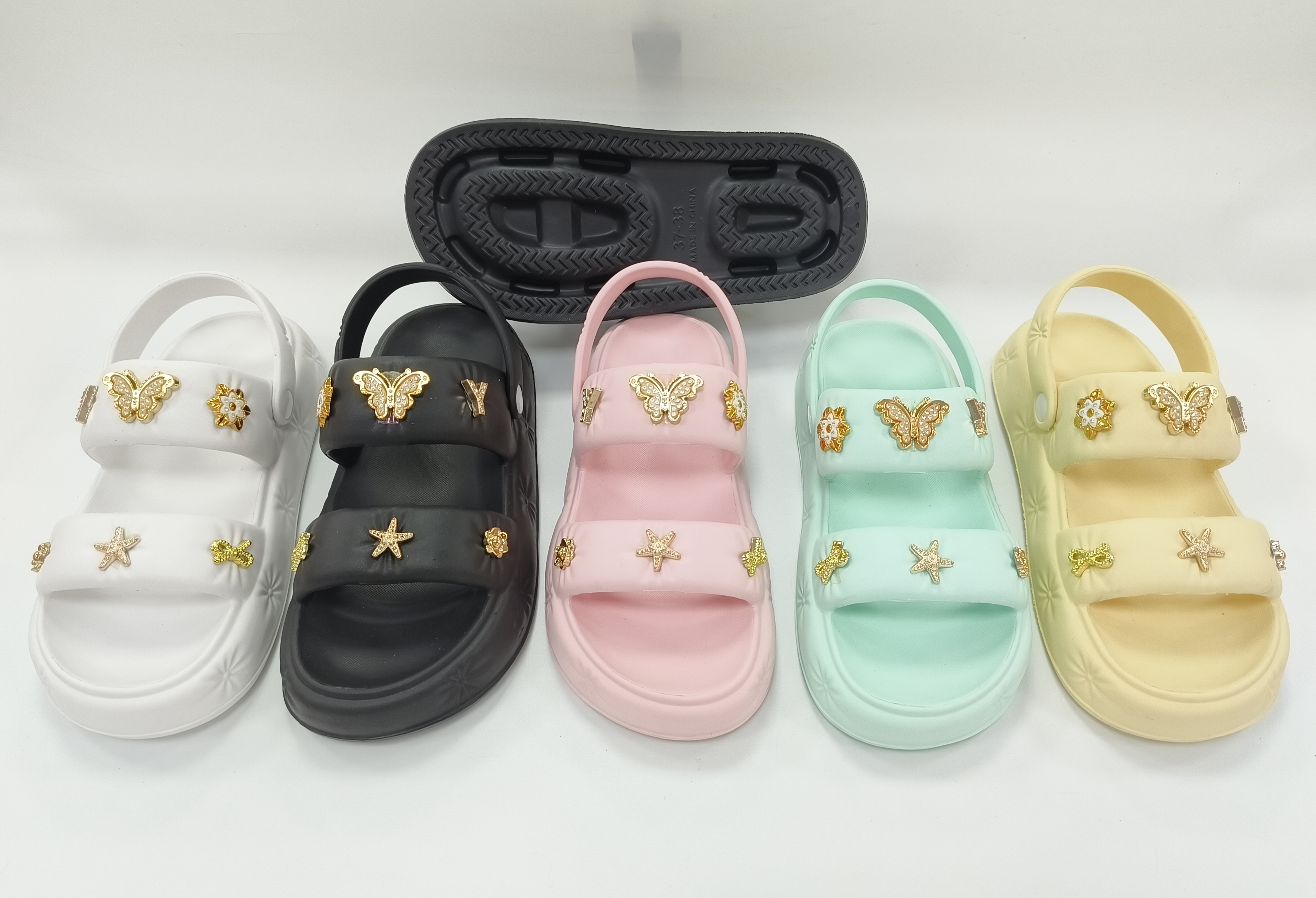 Customized Summer Anti Slip Walking Slippers Shoes EVA Summer Lady Sandals
