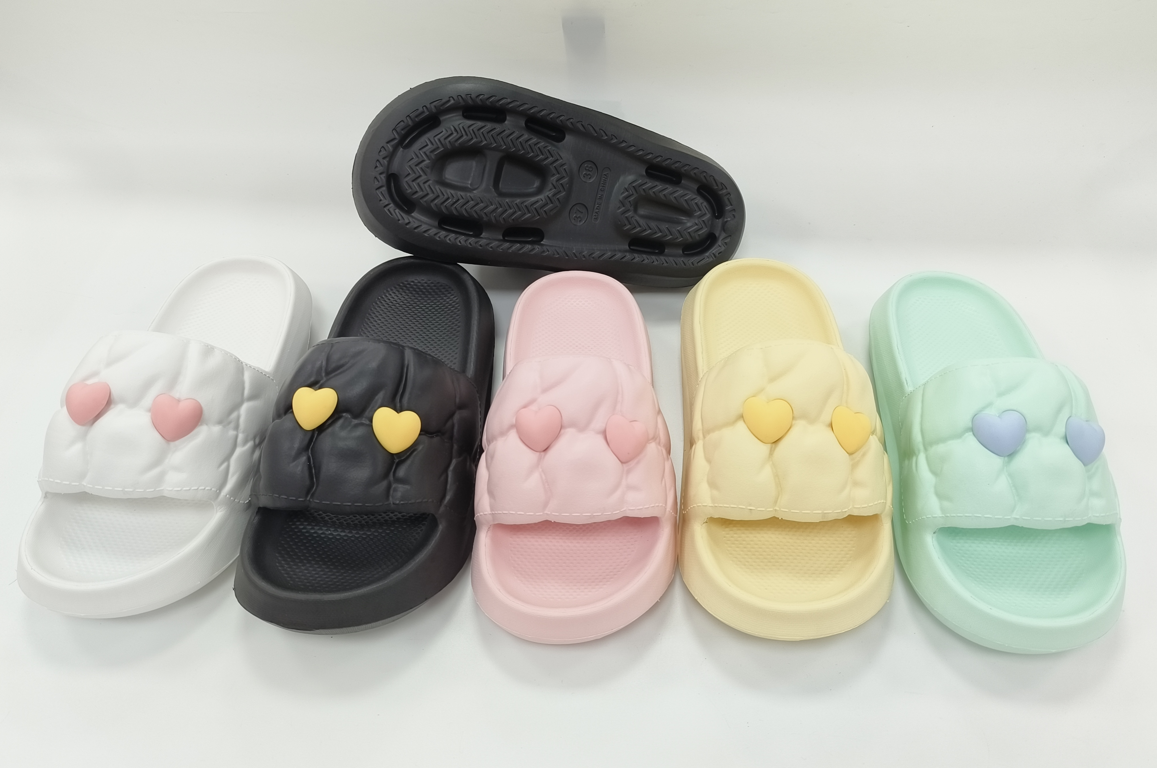 Customized EVA Satin Patterned Slippers Light Weight Waterproof Women Slipper