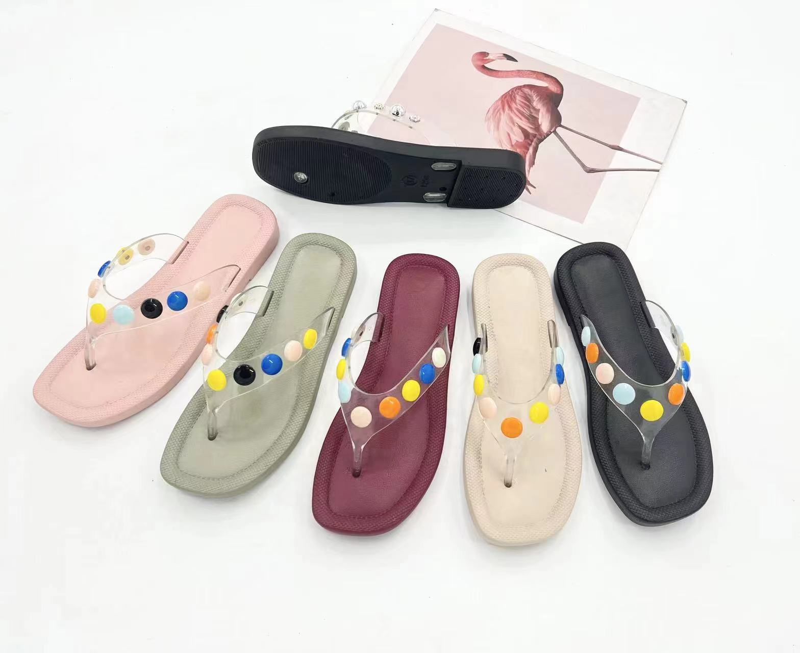 Wholesale Women Slipper Outdoor Sandals Fashion Summer Design Women PVC Slipper Flip Flop for Lady