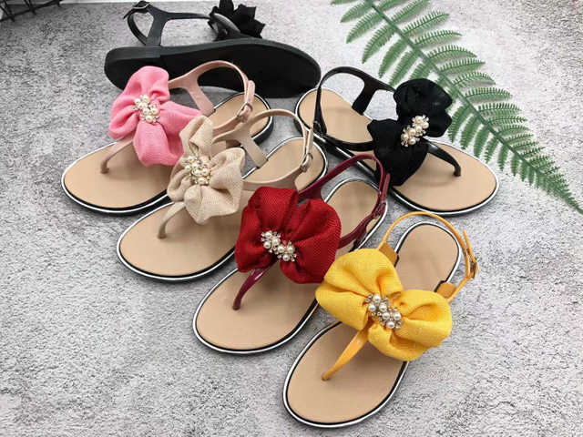  Fashion Design Delicate Decoration Lady′s PVC Sandals(TNDL50005)