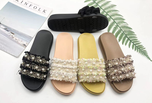 Delicate Fabric Decoration Slipper(TNDL10003)