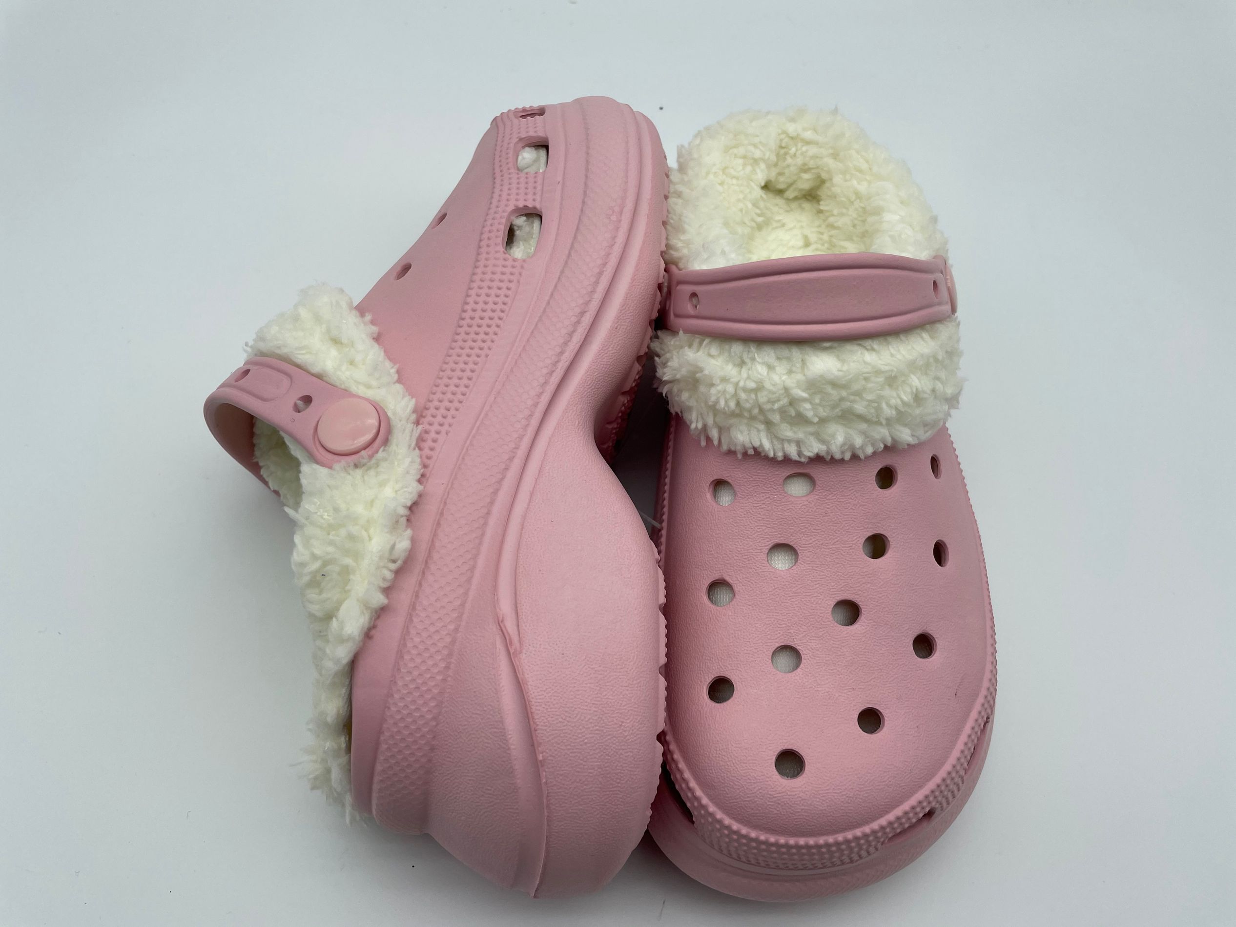 Winter Waterproof Pink Garden Clogs with Plush Inside for Ladies Classic Brand Warm Indoor Bedroom 