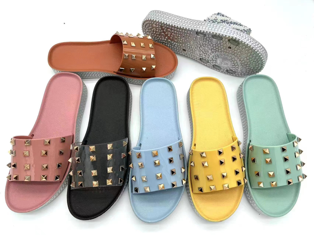 Summer Garden Party PVC House Lady Slipper Indoor Waterproof Casual Slipper 