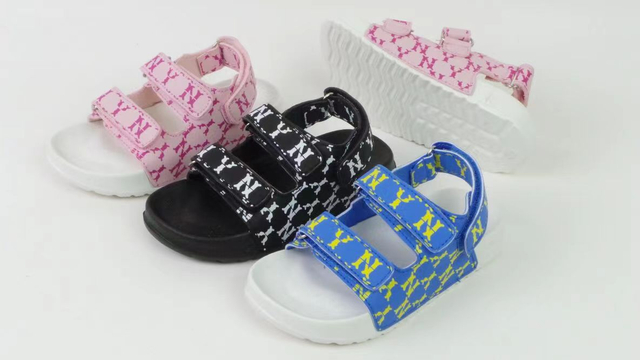 Customized Summer Casual Breathable Anti Slip Children Sandals with Magic Buckle 