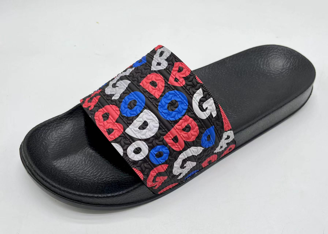 Wholesale Fashion Summer Custom Logo Flat Slide Slippers Shoes Men Soft Footbed Sliders Slipper
