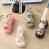 Customized Luxury Womens Strappy Wedge Sandals Fashion Women's Casual Outdoor Sandals