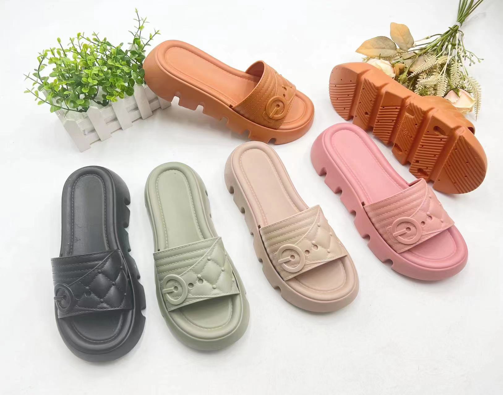 Customized Footwear Casual Women Shoes Summer PVC Sandals Footwear Slippers