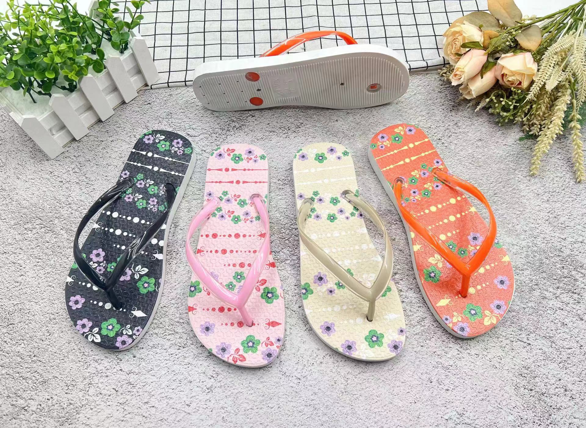 OEM Flip-Flops Ladies Sandals Outdoor Beach PVC Flip Flops Footwear 