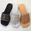 Women Slipper Sandal PVC Summer Slides Beach Water Anti Slip Slippers with Pearls Diamonds Reversible sequins beaded 