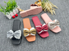 Customizable Designer PVC Flat Shoes Bow Decoration Lady Summer Casual Slippers