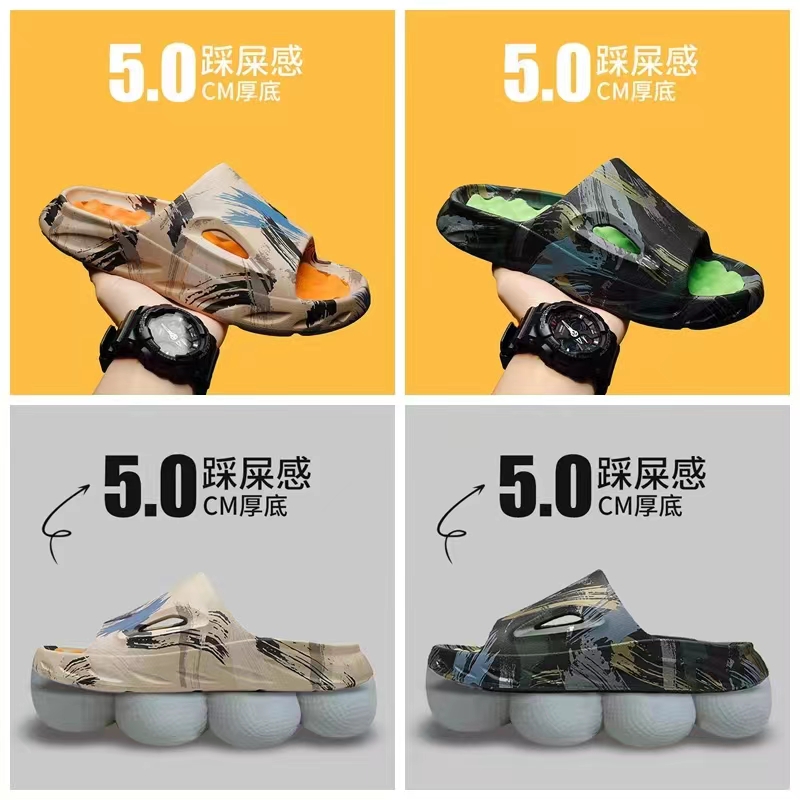 Custom Summer Indoor Anti-slip EVA Slippers Bathroom Waterproof Breathable Men Slipper