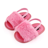 Customized Imitation Rabbit Hair Surface Children Sandals Super Soft Girl Sandals
