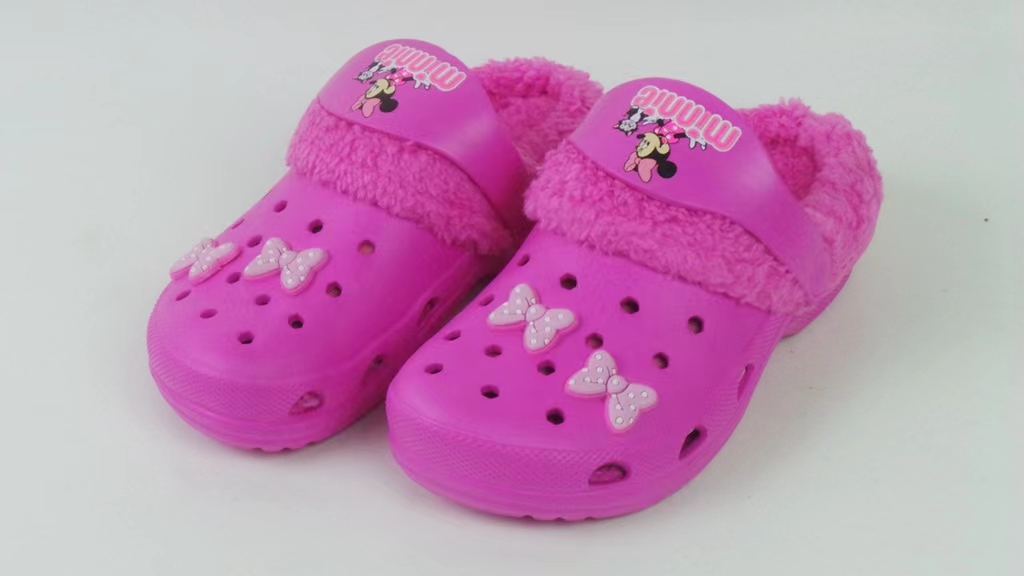 Winter Thick Soled Clogs Shoes Plush Kid Fashion Shoes EVA Clogs
