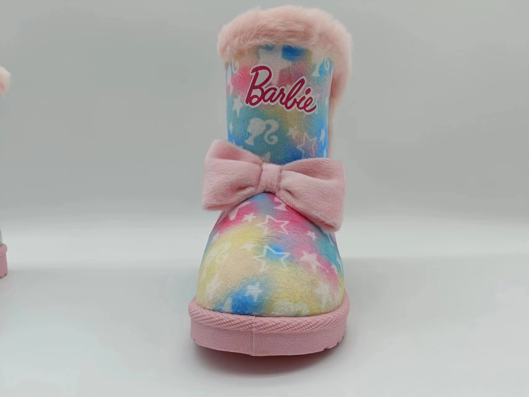 Winter Fashion Thickened Kids Cotton Shoes Cartoon Barbie Girl warm Snow Boots