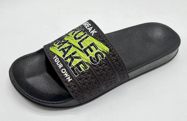 Wholesale Fashion Summer Plain Custom Logo Men Flat Slide Slippers Sandal Indoor Slipper 