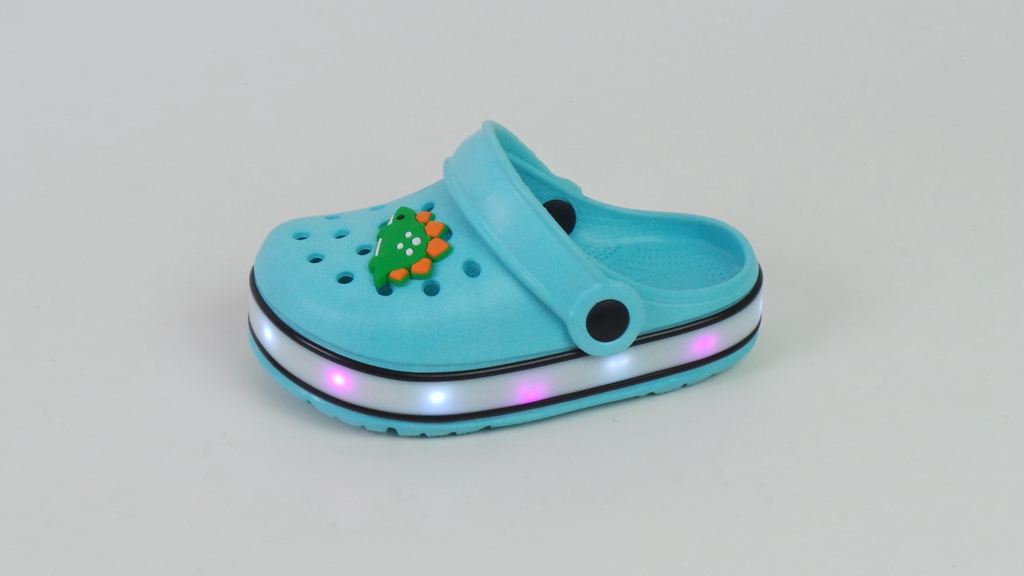Summer Beach Cartoon Hole Baby Slippers Anti-Slippery Garden Shoes with Lights