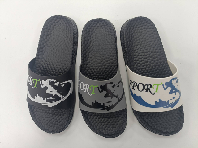 Custom Men Summer Slipper Beach Easy Wear PVC Slippers Slide Sandals 
