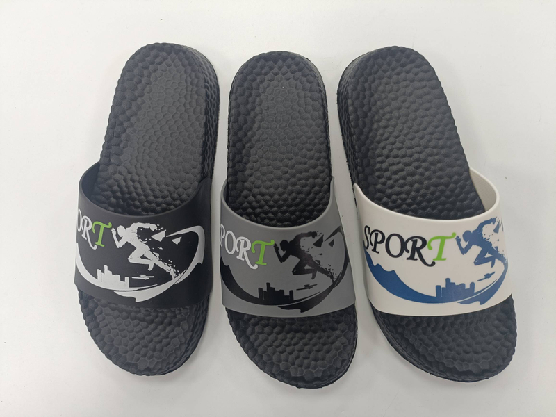 Custom Men Summer Slipper Beach Easy Wear PVC Slippers Slide Sandals 