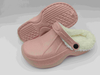 Customized Fashion Solid Color EVA Garden Clogs Shoes with Plush Lining 