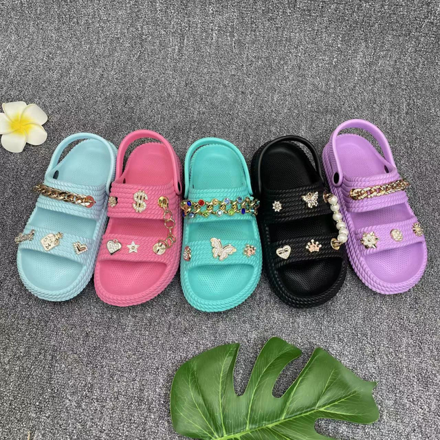 OEM Summer Slippers Women EVA High Soft Bottom Sandals 