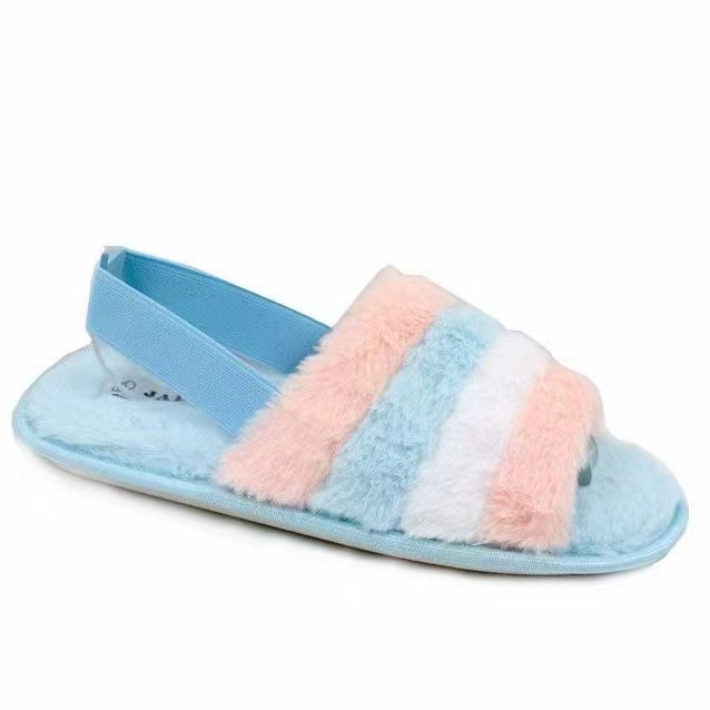 Warm Fluffy Slippers Women Indoor Floor Slide Ladies Female Flat Soft Non Slip House Shoes