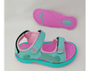 Baby Girls Pink Sandals Kids Sport Sandals Summer EVA Soft Beach Sandals with Butterfly Decoration