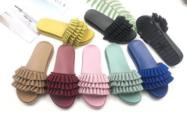 Delicate Fabric Decoration Slipper(TNDL10004)