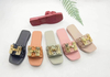 Customizable Fashion Ladies Flat Shoes Decorations PVC Ladies Summer Slippers