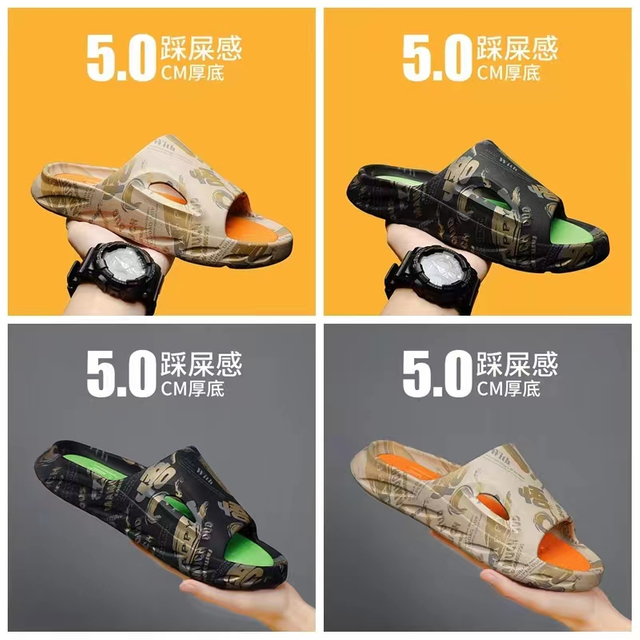Custom Summer Indoor Anti-slip EVA Slippers Bathroom Waterproof Breathable Men Slipper