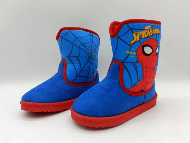 Winter Thickened Children's Cotton Shoes Cartoon Spider Man warm Snow Boots