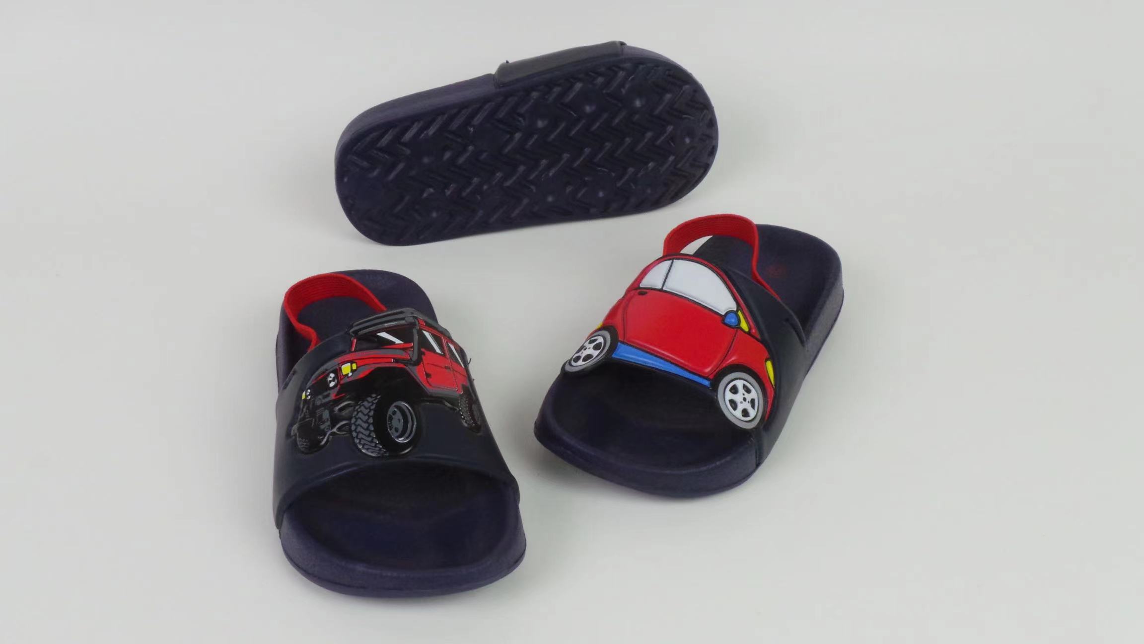 New Style Children Slippers Summer Cartoon Indoor And Outdoor Wear Skid Flat Kids Sandals Shoes
