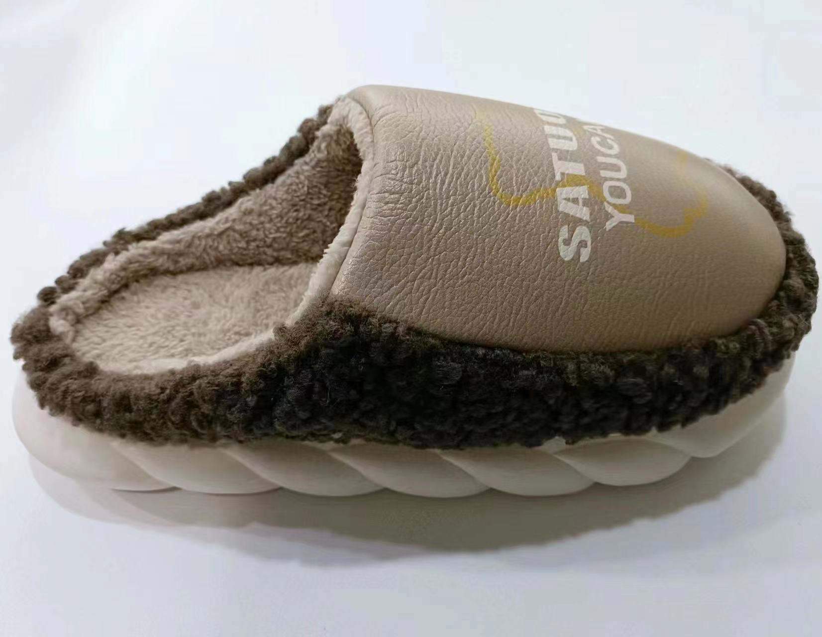 Winter Autumn Men Cotton Indoor Comfortable Non-slip Plush Warm Slippers