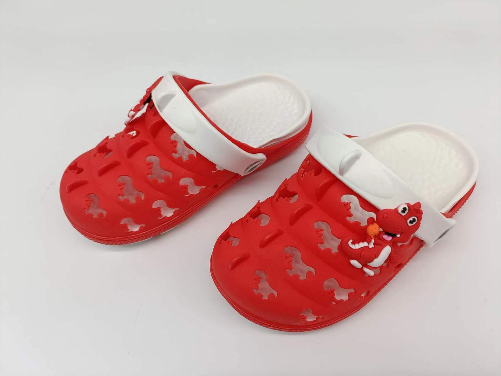 EVA Anti-skid Children's Breathable Slippers Dinosaur Shaped Hole Indoor Slippers