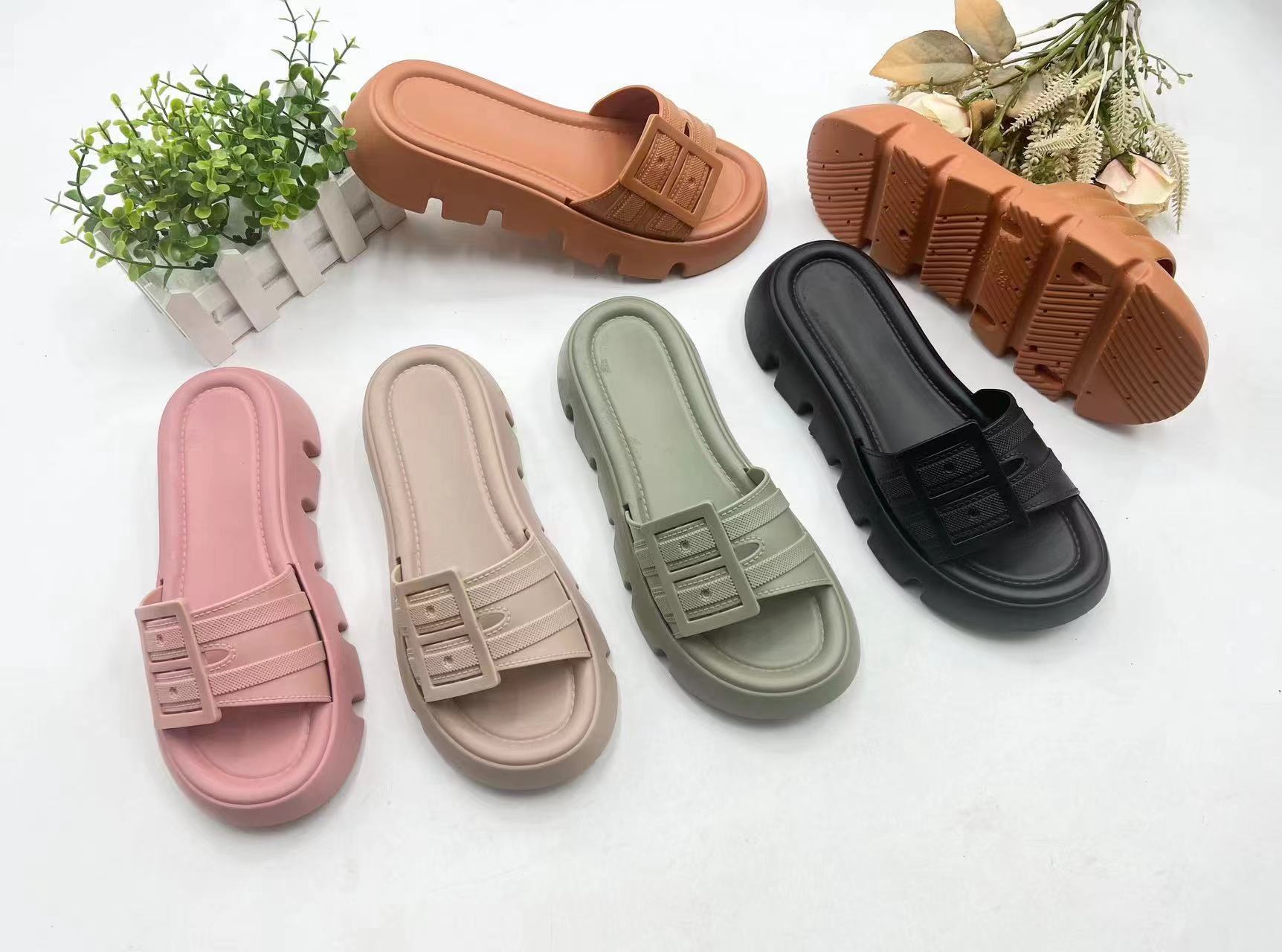 Customized Footwear Casual Women Shoes Summer PVC Sandals Footwear Slippers